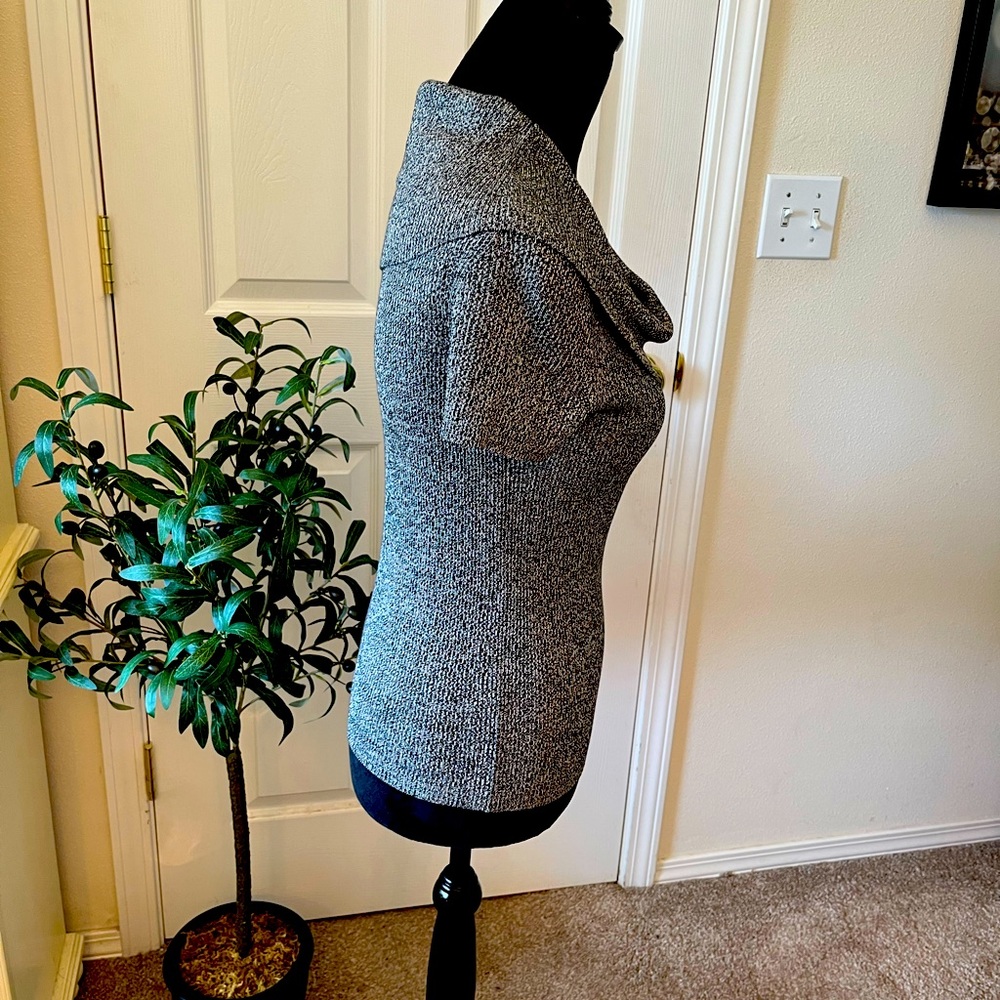 Ann Taylor Loft Silk Cowl Neck Cap Sleeve Sweater Size M - Picture 3 of 4